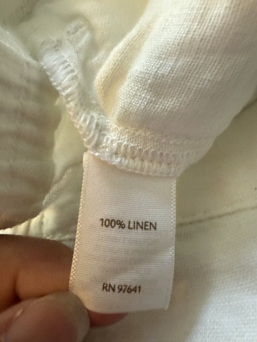 J Jill White 100% Linen Pull On Shorts Size Large Pockets Classic Preppy Comfy - Picture 5 of 8